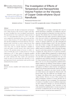 The Investigation of Effects of Temperature and Nanoparticles
