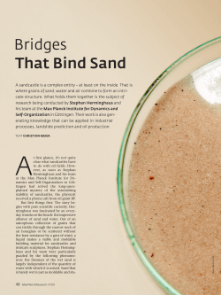 Bridges That Bind Sand - Max-Planck