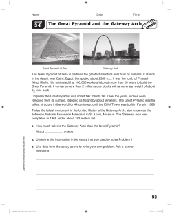 93 The Great Pyramid and the Gateway Arch