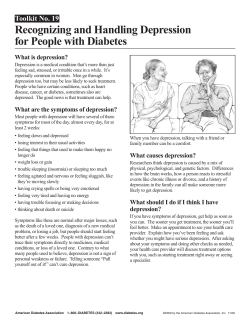 Depression and Diabetes