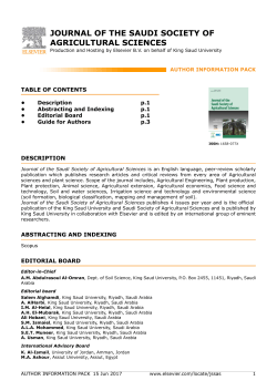journal of the saudi society of agricultural sciences