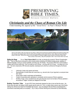 Christianity and the Chaos of Roman City Life