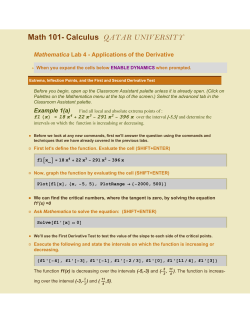 Math 101- Calculus QATAR UNIVERSITY