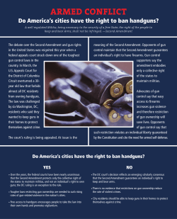The debate over the Second Amendment and gun rights in the