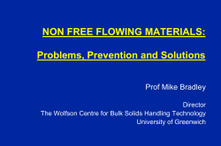 NON FREE FLOWING MATERIALS: Problems, Prevention and