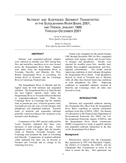TABLE OF CONTENTS - Susquehanna River Basin Commission