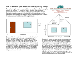 How to measure your home for Paneling or Log Siding