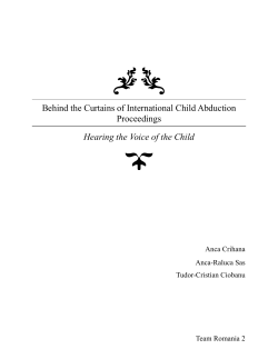 Behind the Curtains of International Child Abduction