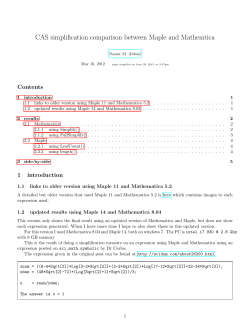 CAS simplification comparison between Maple and Mathemtica