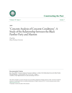 A Study of the Relationship between the Black Panther Party and