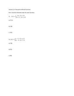 Section 3.4: Piecewise-defined functions #1