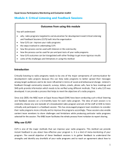 Module 4: Critical Listening and Feedback
