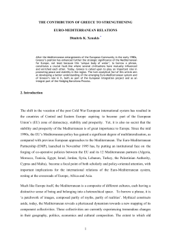 THE CONTRIBUTION OF GREECE TO STRENGTHENING