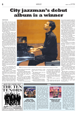 City jazzman`s debut album is a winner