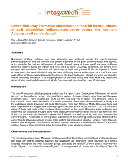 Lower McMurray Formation sinkholes and their fill