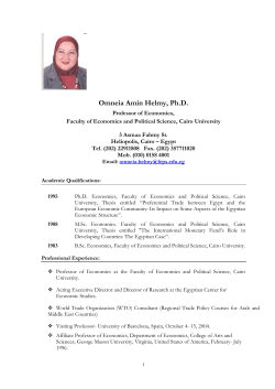 Omneia Amin Helmy - Economic Research Forum