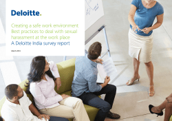 Creating a safe work environment Best practices to deal with sexual