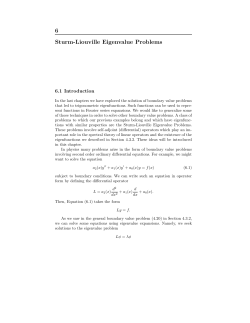 6 Sturm-Liouville Eigenvalue Problems
