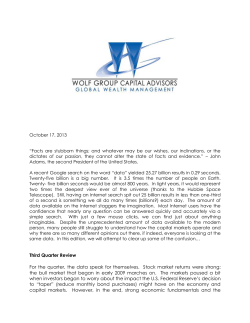 Fall 2013 - `Look up the Data!`