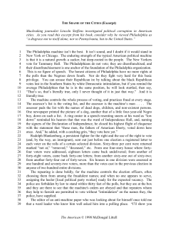 PRIMARY SOURCE from The Shame of the Cities