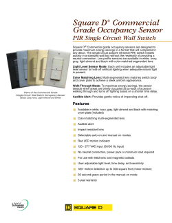 Square D&reg; Commercial Grade Occupancy Sensor PIR Single