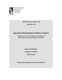 Agricultural Mechanization Patterns in Nigeria: Insights from farm