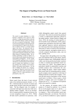 The Impact of Spelling Errors on Patent Search