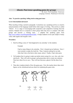 Ghosts: Past tense speaking game for groups