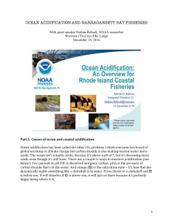 ocean acidification and narragansett bay fisheries