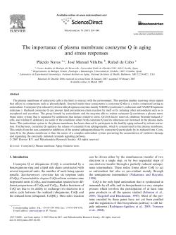 The importance of plasma membrane coenzyme Q in