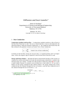 Diffusion and heat transfer&lowast;