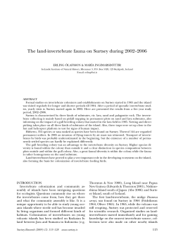 The land-invertebrate fauna on Surtsey during 2002&ndash;2006