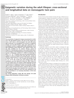 Epigenetic variation during the adult lifespan: cross