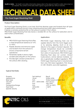 Pro-Food Sugar Dissolving Fluid
