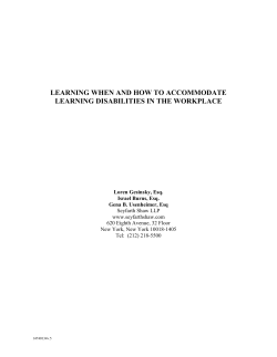 learning when and how to accommodate learning disabilities
