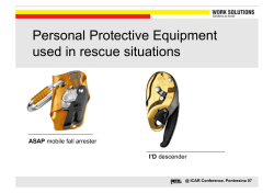 Personal Protective Equipment used in rescue situations