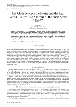 A Stylistic Analysis of the Short Story &ldquo;Theft&rdquo;