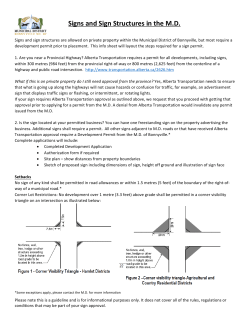 Signs Information Sheet