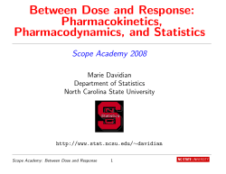 Between Dose and Response: Pharmacokinetics