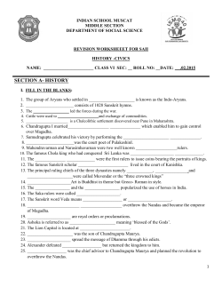 Class VI-Social-Revision wkst- Hist. and civics 2015-16