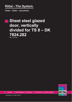 Sheet steel glazed door, vertically divided for TS 8 &ndash; DK