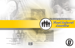 Buyer`s Guide to: Fixed Deferred Annuities