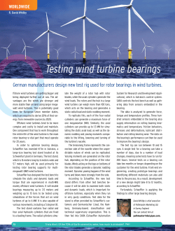 Testing wind turbine bearings