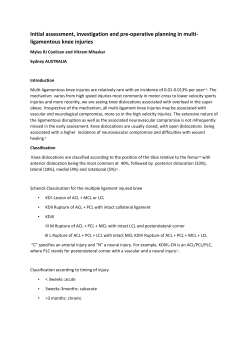 ligamentous knee injuries