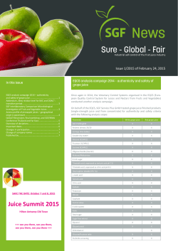 Addendum &bdquo;New residue level for BAC and DDAC&ldquo;