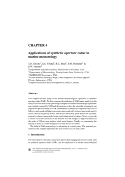 CHAPTER 4 Applications of synthetic aperture radar in