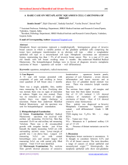 A RARE CASE ON METAPLASTIC SQUAMOUS CELL