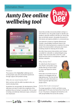 Aunty Dee online wellbeing tool