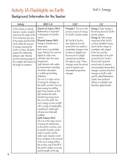 Activity 1A-Flashlights on Earth