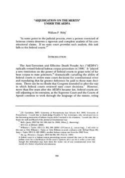 "Adjudication on the Merits" Under the AEDPA